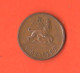 Etiopia 5 Cents 1944 Haile Selassie Ethiopia Copper Coin - Ethiopie