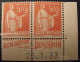 2 Timbres à Bande Publicitaire. Paix N° 283 Type I 1. 50 C. Pub Publicité Publicitaires Carnet Pubs Benjamin Neuf* - Sonstige & Ohne Zuordnung