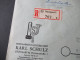 Bizone Bauten Mi.Nr.93 Unterrand EF Einschreiben Stuttgart 1 - München Umschlag Briefmarken Fachgeschäft Karl Schulz - Lettres & Documents