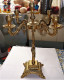 Delcampe - RARE EXCEPTIONNEL PAIRE GROS CHANDELIERS CANDELABRES EN BRONZE 5 FEUX DECOR CHINE PERSONNAGES - Candelabri E Candelieri