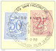 _ik449: BRIEFKAART 2,-F + 50c : DAG VAN INDONESIE 8600 KNOKKE  12.7.70 FILATELISTISH SALON " LA RESERVE" - Other & Unclassified