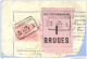 _V865:BRUXELLES-MIDI 3 __A 19 FEVR 1891> BRUGES- 3: Platte & Rechte Kop:m4SP11/ Fragm.  PETITS PAQUETS:1: - Documenti & Frammenti