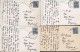 Syria Syrie 4 CPA Semeuse Millésimes & Surchargé DAMAS 1924 To UPPER BANGOR Wales England (6 Scans) - Lettres & Documents