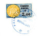 MONACO -- MONTE CARLO -- Timbre Fiscal 2 F.bleu, Jaune Et Noir Sur Document 26 Juin 1987 - Fiscaux