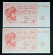 1 AXARCO / PAREJA CORRELATIVA - BILLETE LOCAL DE LA AXARQUIA - SIN CIRCULAR - [ 4] 1975-… : Juan Carlos I