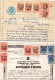 2232.GREECE. 6 OLD SCHOOL DOCUMENTS WITH MANY REVENUES. FOLDED IN THE MIDDLE - Revenue Stamps