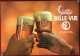 Plaque Publicitaire En Carton - Bière Belle-Vue Gueuze - Lambic - Belgique - Présentoir Publicité - Pappschilder