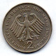 GERMANY - FEDERAL REPUBLIC, 2 Mark, Copper-Nickel, Year 1990-J, KM # 175 - 2 Marcos