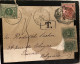 L.de 1897 Tchécoslovaquie. Cachet Ligné De Marienbad + Timbres Et Marque Taxe V. Belgique. Deuil - ...-1918 Prefilatelia