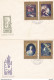 Poland 1967 European Painting In Polish Museums Rembrandt L. Da Vinci Lady With Weasel Art / Full Set FDC - Cartas & Documentos