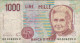 Italy 1000 Lire 1990 P-114a  Banknote Europe Currency Italie Italien #5178 - 1000 Liras