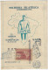 Brazil 1950 Souvenir Card With 2 Different Commemorative Cancel Food Week And Social Security Food Service - Brieven En Documenten