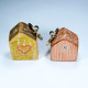 House Keyring Lot Of 2 Handmade Home Figurines Wood Art Keychain Gift 03037 - Hausrat