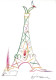 CPM  1989 Centenaires  De La Cartes Postales Illustrée Et Ma Tour Eiffel  Illustrateur Desclozeaux - Desclozeaux