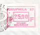 Belgien Belgique Belgie ATM 6.2 C BRUPHILA FDC 25F Poste Restante 9.5.87 To Portugal 25$0 Funchal 29.5.87 / Frama - Briefe U. Dokumente
