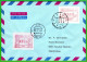 Belgien Belgique Belgie ATM 8.2 EUROPHILEX FDC 26F Poste Restante 27.6.87 To Portugal 25$0 Funchal 22.7.87 / Frama - Briefe U. Dokumente