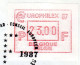 Belgien Belgique Belgie ATM 8.2 EUROPHILEX LDC 23F Poste Restante 27.6.87 To Portugal 73$0 (Tax) Funchal 17.7.87 / Frama - Storia Postale