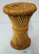 E1 Ancien Petit Tabouret En Rotin - Bambou - Objet Ethnique - African Art