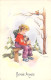 FANTAISIE - Bonne Année - Nouvel An - Enfant - Illustration - Carte Postale Ancienne - Año Nuevo
