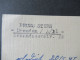 Kontrollrat Ziffer MiF 1947 Orts PK Dresden Abs. Bruno Stern Inhalt: Pakete Und Liebesgaben An Postamt Blasewitz - Storia Postale