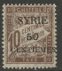SYRIE TAXE N° 22 Papier Transparent NEUF*  CHARNIERE / Hinge / MH - Portomarken
