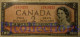 CANADA 2 DOLLARS 1954 PICK 76d F/VF - Canada