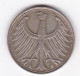 Allemagne - 5 Mark 1951 J     Bundes Républik  Deutschland - 5 Mark