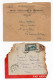 !!! LETTRE RESCAPEE DE L'ACCIDENT D'AVION DU 9/5/1933 A VILADRAU (ESPAGNE) AVEC ENVELOPPE DE REEXPEDITION - Unfallpost