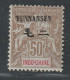 YUNNANFOU - N°12 * (1903-04) 50c Bistre Sur Azuré - Nuevos