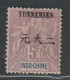 YUNNANFOU - N°15 * (1903-04) 5fr Lilas - Unused Stamps