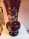 Vase Ancien Opaline Violet Hauteur 36 Cm Diamètre 17 Cm - Vasen