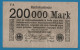 DEUTSCHES REICH  200.000 MARK 09.08.1923 # V8  P# 100 Reichsbank - Autres & Non Classés