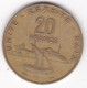 Djibouti 20 Francs 1986, En Bronze Aluminium, KM# 24 - Gibuti