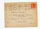 !!! ENTIER POSTAL 50C SEMEUSE AVEC REPIQUAGE SOCIETE MUTUELLE D'ASSURANCE, CACHET DE ST OUEN DE 1932 - Enveloppes Repiquages (avant 1995)