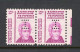 UNITED STATES, PERFINS, PAIR, 10 C ANDREW JACKSON, MNH - Perforés