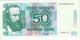 BILLETE DE NORUEGA DE 50 KRONER DEL AÑO 1989  (BANKNOTE) - Norvegia