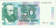 BILLETE DE NORUEGA DE 50 KRONER DEL AÑO 1989  (BANKNOTE) - Noorwegen