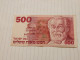 Israel-500 SHEQEL-HBARON EDMUND DE ROTHSCHILD-(1978-79)(448)(BLACK-NUMBER)-(0248491863)-wrinkles-bank Note - Israel