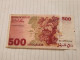 Israel-500 SHEQEL-HBARON EDMUND DE ROTHSCHILD-(1978-79)(460)(BLACK-NUMBER)-(0142542126)-Wrinkles Stain -bank Note - Israël