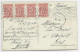 GRECE 30A X4 CARTE LE PIREE 1923 TO FRANCE - Covers & Documents