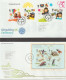 United Kingdom: 10 FDC With Souvenir Sheets Or Booklet Panes. Postal Weight Approx 200 Gramms (002-79) - Collections (sans Albums)