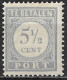 1912 Strafportzegels Lichtblauw 5 ½ Cent NVPH P 52 Ongestempeld - Taxe