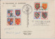 1955 - SERIE ARMOIRIES - DERNIER JOUR ! Sur CARTE ILLUSTREE REIMS CHAMPAGNE - 1941-66 Coat Of Arms And Heraldry