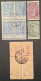 Mongolia 1926 Ten Revenue Stamps With Postage Ovpt Incl. Block Of Four Used, VF From Scott 16/20 - Mongolie