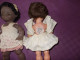 2  POUPEES " BELLA "SGDG ANNEE 1950 -  YEUX DORMEURS - UNE AVEC SYSTEME A RECOLLE  -   VETEMENTS D'ORIGINES - Dolls
