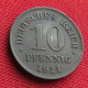 Germany 10 Pfennig 1921 KM# 26 Lt 1436 *VT  Alemania Allemagne Alemanha Deutsches Reich - Altri & Non Classificati