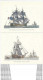 Lot De 4 Cartes Format 17 X 12,5 Cm Bateau Dessiné Et Gravé Par Baugean Galiote Frégate Suédoise Vaisseau ( Recto Verso - Other & Unclassified