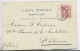 BELGIQUE 10C PERFORE PERFIN 253 CARTE POSTKAART BRUXELLES 1902 TO FRANCE - 1863-09