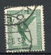 ALL -  PA Yv. N° 27 Mi N° 378  WZ2 (o)  5p Vert Oiseau  Cote  1,5  Euro  BE  2 Scans - Poste Aérienne & Zeppelin