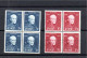 Ireland 1957 Set Lucas Wadding Stamps (Michel 134/35) In Block Of Four MNH - Ungebraucht